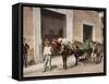 A Mule Cart in Havana Led by a Vendor-William Henry Jackson-Framed Stretched Canvas