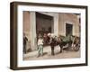 A Mule Cart in Havana Led by a Vendor-William Henry Jackson-Framed Photo