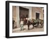 A Mule Cart in Havana Led by a Vendor-William Henry Jackson-Framed Photo