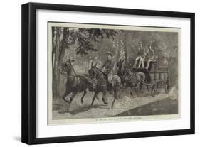 A Mule Four-In-Hand in Burma-null-Framed Giclee Print