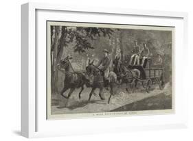 A Mule Four-In-Hand in Burma-null-Framed Giclee Print