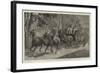 A Mule Four-In-Hand in Burma-null-Framed Giclee Print