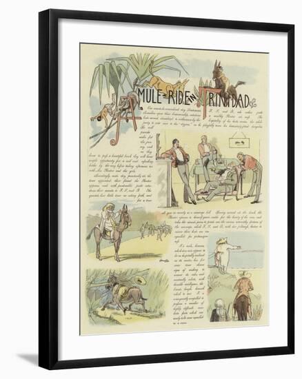 A Mule Ride in Trinidad-null-Framed Giclee Print