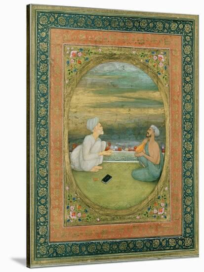 A Mullah and a Musician, C.1640-1650-null-Stretched Canvas