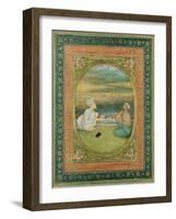 A Mullah and a Musician, C.1640-1650-null-Framed Giclee Print