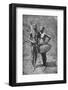 A Mulolo (Congo) warrior and his wife from the central Congo regions, 1902-Unknown-Framed Photographic Print