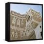 A multi-storeyed house in Shibam-Werner Forman-Framed Stretched Canvas