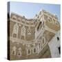 A multi-storeyed house in Shibam-Werner Forman-Stretched Canvas