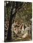 A Munich Beer Garden, 1883/84-Max Liebermann-Stretched Canvas