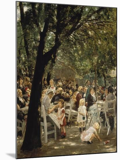 A Munich Beer Garden, 1883/84-Max Liebermann-Mounted Giclee Print