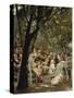 A Munich Beer Garden, 1883/84-Max Liebermann-Stretched Canvas