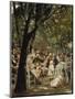 A Munich Beer Garden, 1883/84-Max Liebermann-Mounted Giclee Print