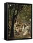 A Munich Beer Garden, 1883/84-Max Liebermann-Framed Stretched Canvas