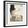 A Muse Inspires an Artist, 1929 (Engraving)-Georges Barbier-Framed Giclee Print