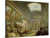 A Museum Gallery of Roman Art-Hubert Robert-Stretched Canvas