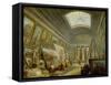A Museum Gallery of Roman Art-Hubert Robert-Framed Stretched Canvas