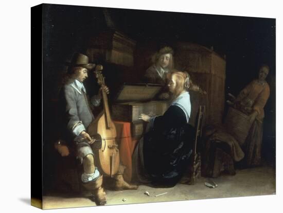 A Music Party-Gerard ter Borch-Stretched Canvas