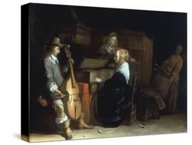 A Music Party-Gerard ter Borch-Stretched Canvas