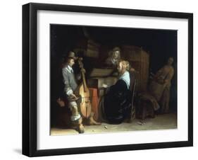 A Music Party-Gerard ter Borch-Framed Giclee Print