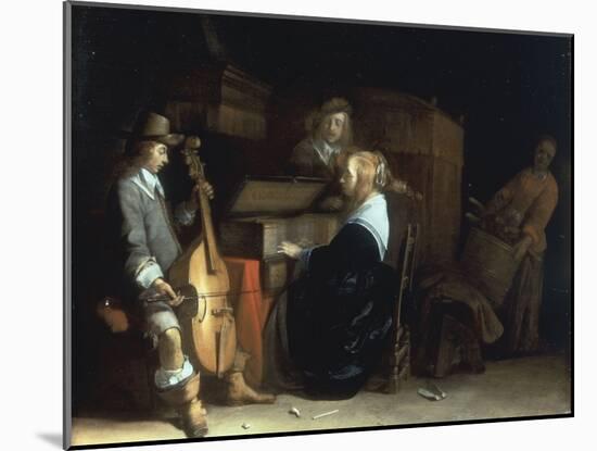 A Music Party-Gerard ter Borch-Mounted Giclee Print