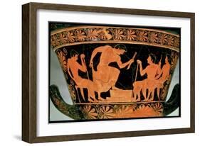 A Musical Contest, Detail from an Attic Red-Figure Calyx-Krater, from Cervetri, circa 510 BC-Euphronios-Framed Giclee Print