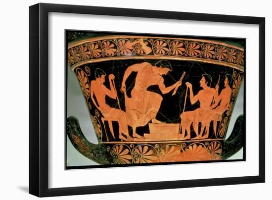 A Musical Contest, Detail from an Attic Red-Figure Calyx-Krater, from Cervetri, circa 510 BC-Euphronios-Framed Giclee Print
