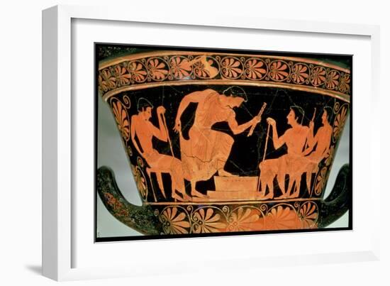 A Musical Contest, Detail from an Attic Red-Figure Calyx-Krater, from Cervetri, circa 510 BC-Euphronios-Framed Giclee Print