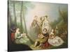 A Musical Family-Philippe Mercier-Stretched Canvas