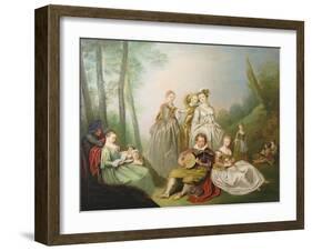 A Musical Family-Philippe Mercier-Framed Giclee Print