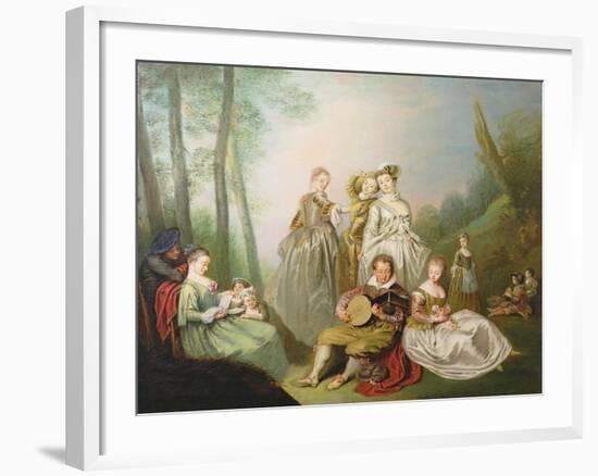 A Musical Family-Philippe Mercier-Framed Giclee Print