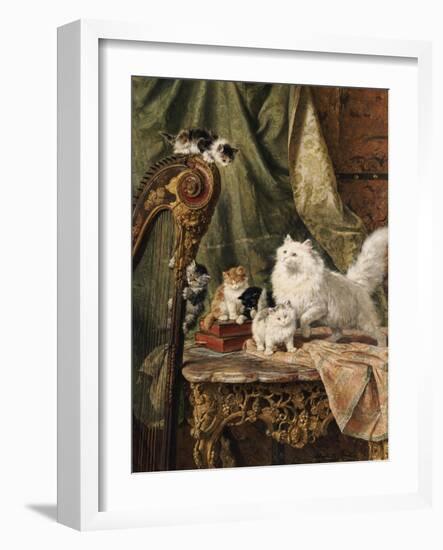 A Musical Interlude, 1897-Henriette Ronner-Knip-Framed Giclee Print