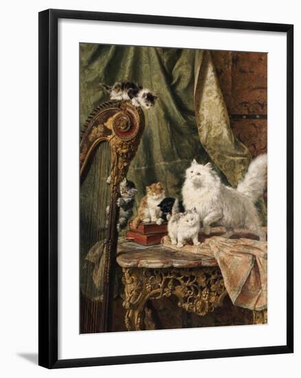 A Musical Interlude, 1897-Henriette Ronner-Knip-Framed Giclee Print