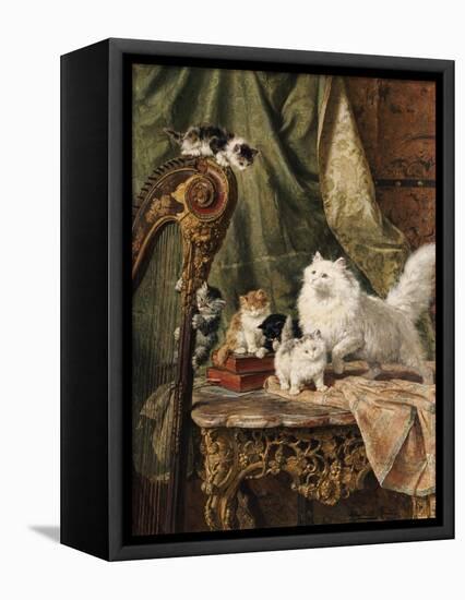 A Musical Interlude, 1897-Henriette Ronner-Knip-Framed Stretched Canvas