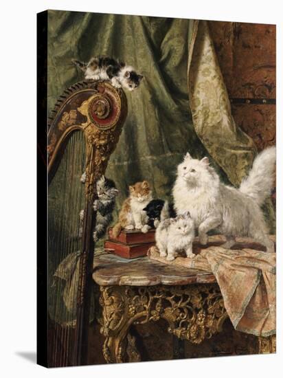 A Musical Interlude, 1897-Henriette Ronner-Knip-Stretched Canvas