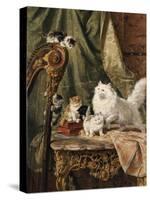 A Musical Interlude, 1897-Henriette Ronner-Knip-Stretched Canvas