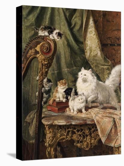 A Musical Interlude, 1897-Henriette Ronner-Knip-Stretched Canvas