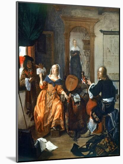 A Musical Party, 1659-Gabriel Metsu-Mounted Giclee Print