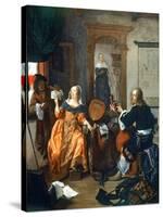 A Musical Party, 1659-Gabriel Metsu-Stretched Canvas