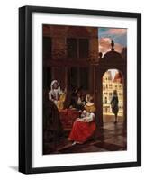 A Musical Party, 1677-Pieter de Hooch-Framed Giclee Print