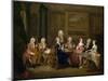 A Musical Party: the Mathias Family, C.1730-William Hogarth-Mounted Giclee Print