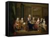 A Musical Party: the Mathias Family, C.1730-William Hogarth-Framed Stretched Canvas