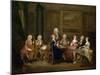 A Musical Party: the Mathias Family, C.1730-William Hogarth-Mounted Giclee Print