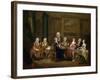 A Musical Party: the Mathias Family, C.1730-William Hogarth-Framed Giclee Print