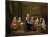 A Musical Party: the Mathias Family, C.1730-William Hogarth-Mounted Giclee Print