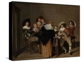 A Musical Party-Dirck Hals-Stretched Canvas