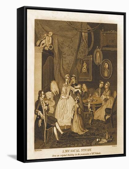 A Musical Study by William Hogarth-William Hogarth-Framed Stretched Canvas