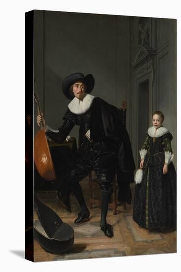 A Musician and his Daughter, 1629-Thomas de Keyser-Stretched Canvas