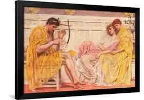 A Musician. Date/Period: Ca. 1867. Painting. Oil on canvas. Height: 286 mm (11.25 in); Width: 38...-Albert Joseph Moore-Framed Poster