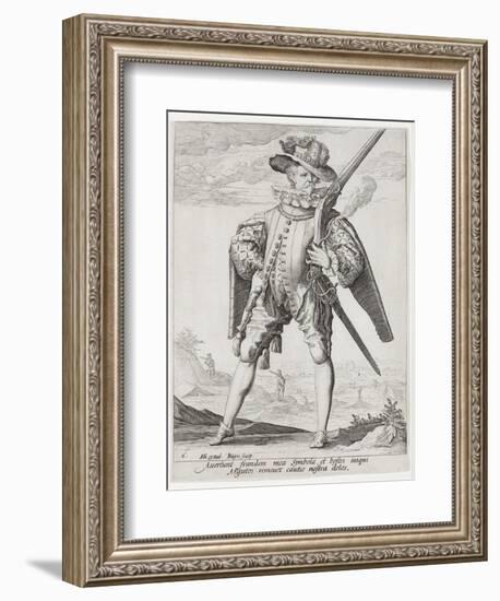 A Musketeer, 1587-Jacques II de Gheyn-Framed Giclee Print