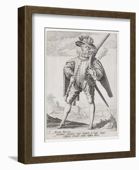 A Musketeer, 1587-Jacques II de Gheyn-Framed Giclee Print